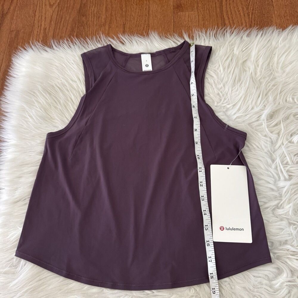 Lululemon Sculpt Cropped Tank Women’s Size 2 Flowy Grape Thistle Quick Dry NWT - Picture 8 of 11